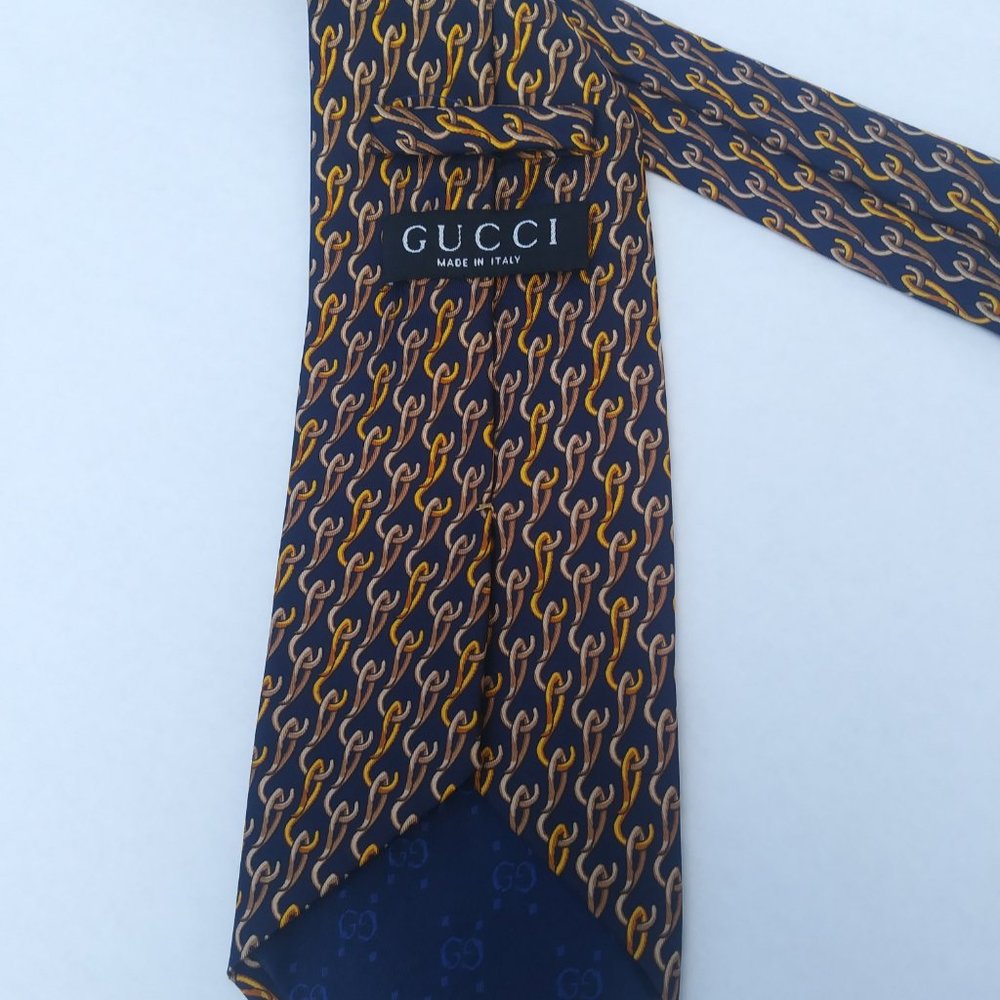 vintage GUCCI silk tie - Picture 3 of 8